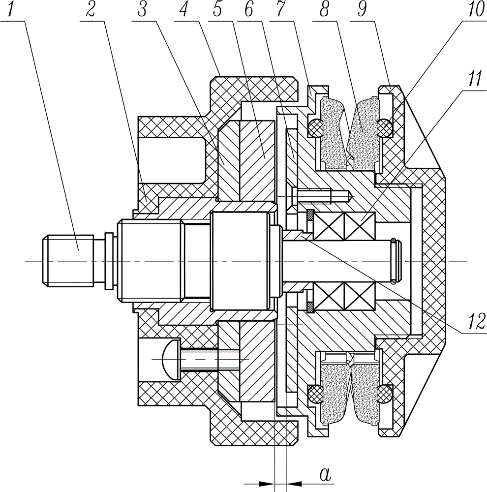 一种地毯机大夹丝盘磁滞式内纱张力器的制作方法