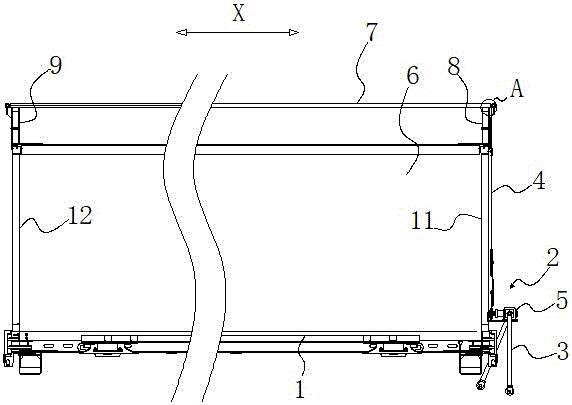 一种货运敞口车的链轮链条式顶盖开闭装置的制作方法