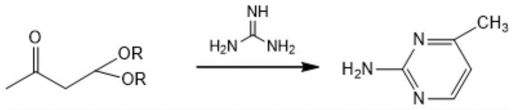 一种2-胺基-4-甲基嘧啶化合物的零废水制备方法与流程