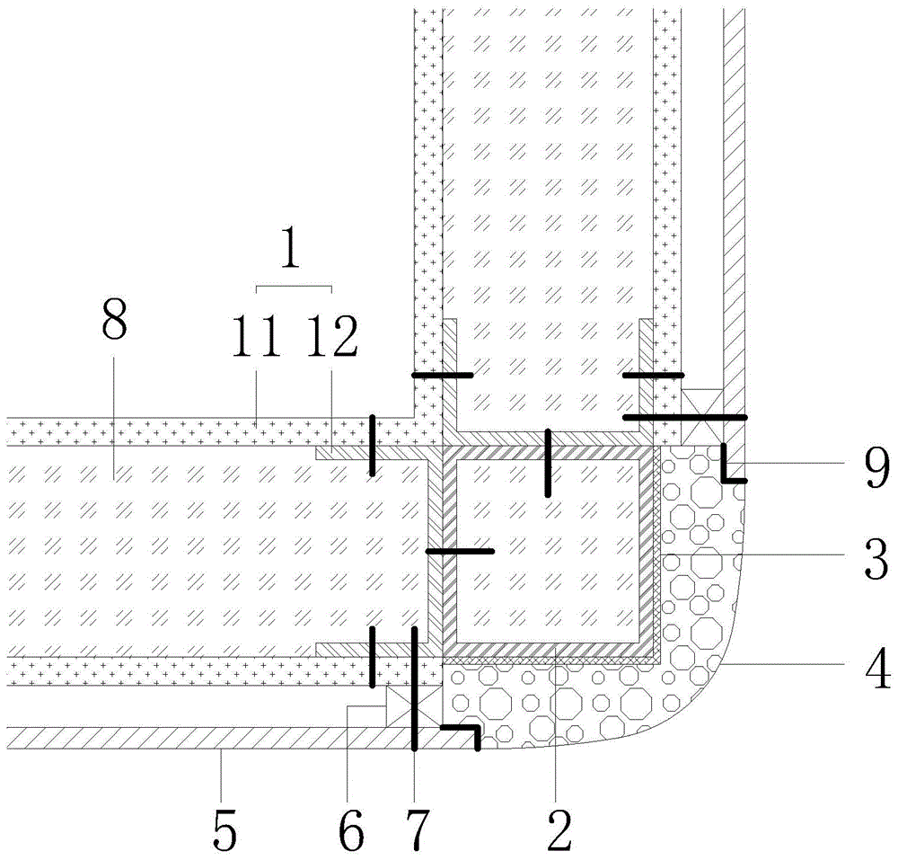 一种医疗建筑石膏板隔墙石材防撞护角结构的制作方法