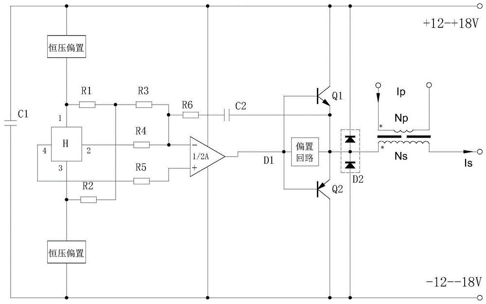 一种全PCB安装式闭环型霍尔电流传感器用低成本电子线路的制作方法