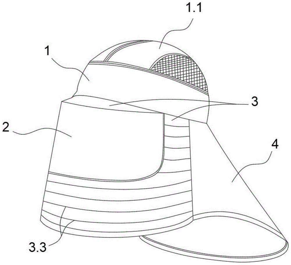 抗紫外线护眼防护帽的制作方法