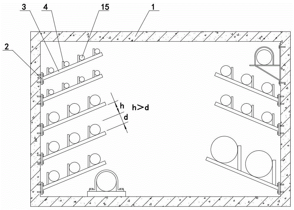 斜撑式地下廊道支架的制作方法