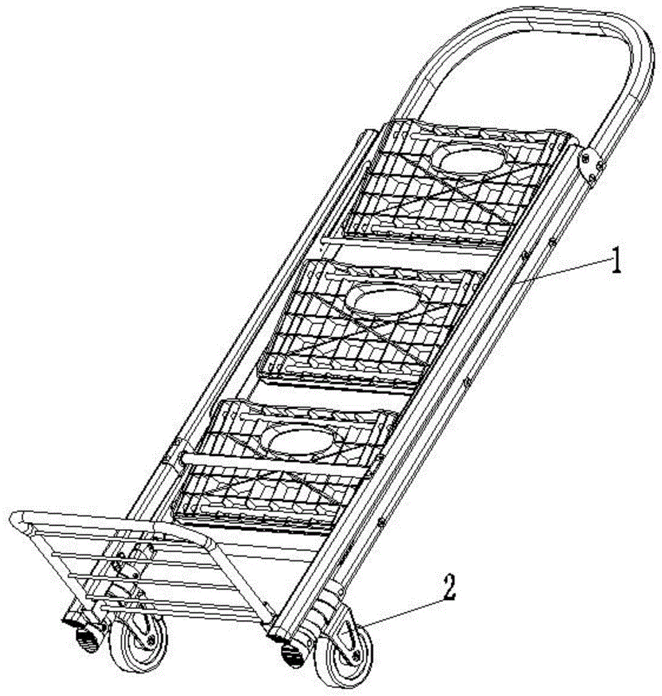 可折叠脚轮梯车的制作方法