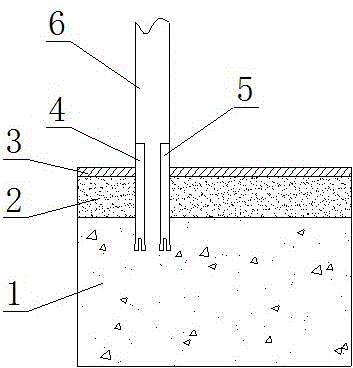 护栏立柱与楼梯踏板连接结构的制作方法