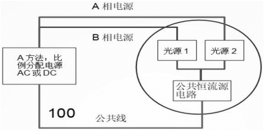 一种双路灯比例控制输出电路的制作方法