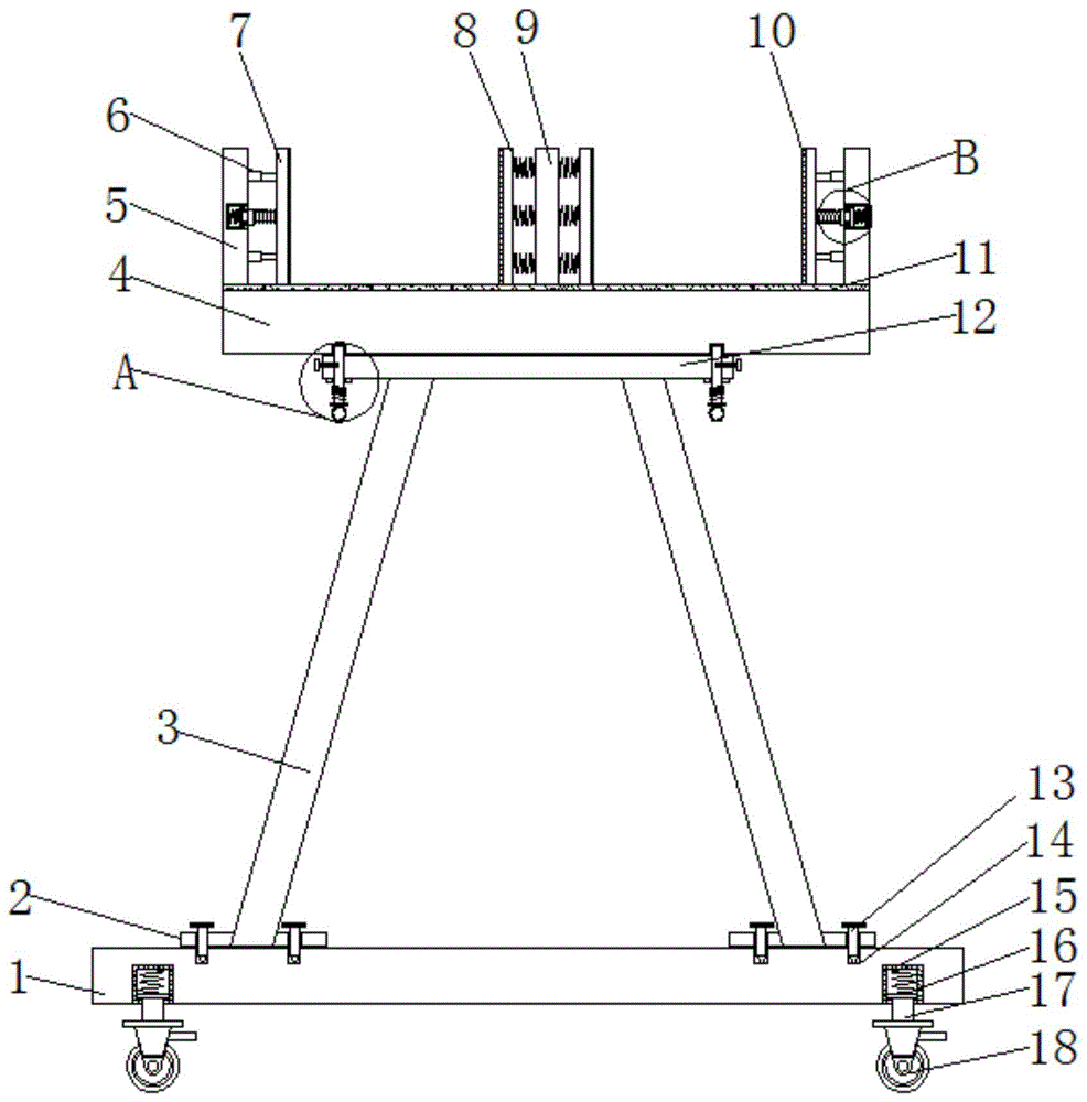 一种地质勘查用仪器摆放架的制作方法