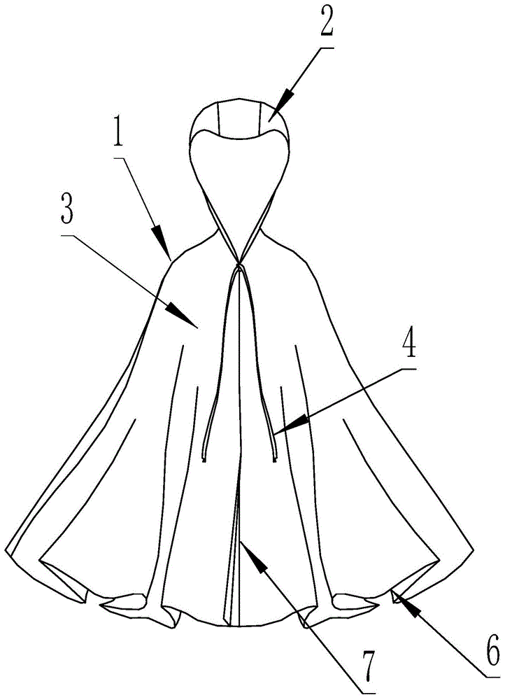 一种汉服式防风斗篷的制作方法