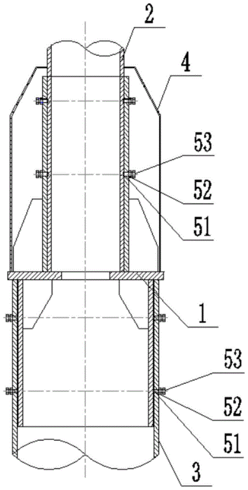 用于道路合杆的不同直径杆件竖向对接构造的制作方法