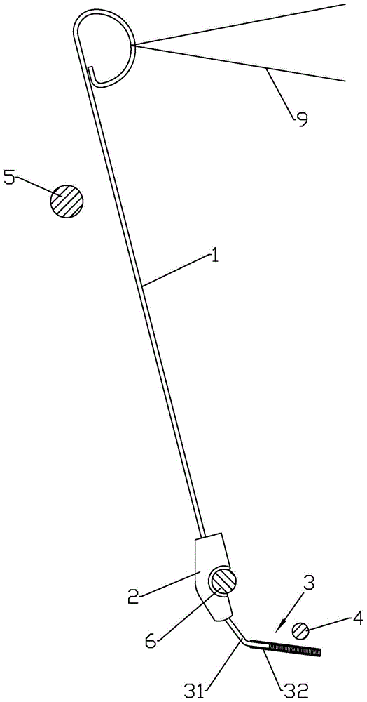 圆织机跳杆的制作方法