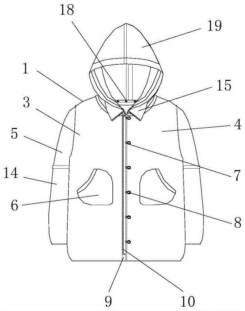 一种领口袖口具有可分结构的梭织服装的制作方法