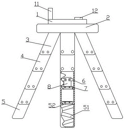 一种建筑工程勘测用便携式支撑装置的制作方法