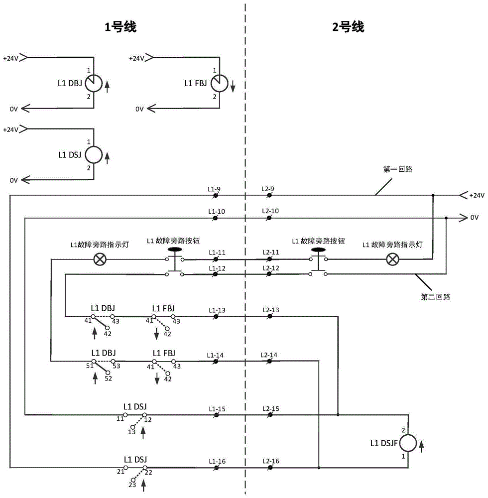 一种地铁联络线处联锁道岔互切系统的制作方法