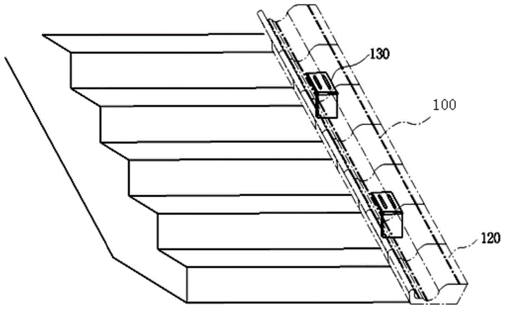 一种阶梯形踏步构件用车轮斜坡道结构的制作方法