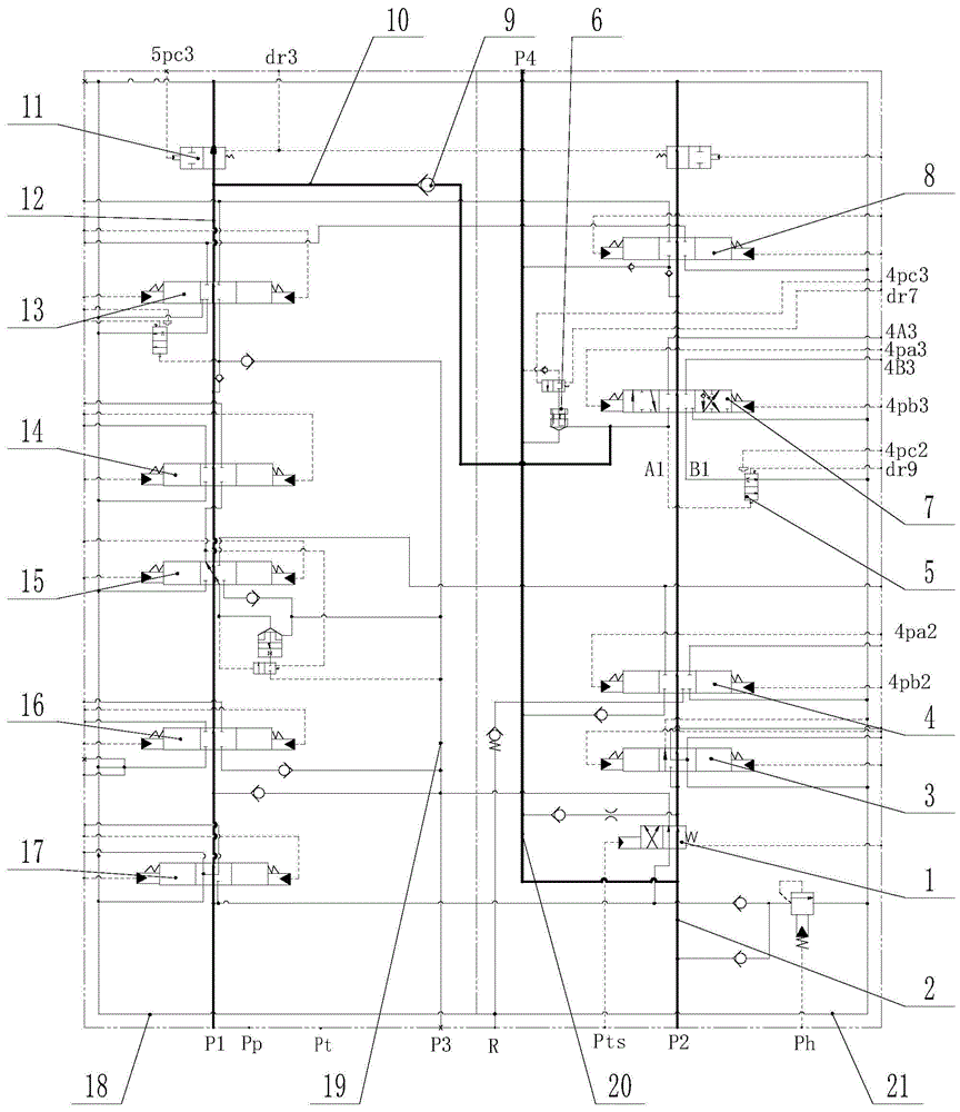 实现挖掘机铲斗流量分配的主控阀的制作方法