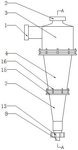 一种内部具有加强结构的旋流器的制作方法