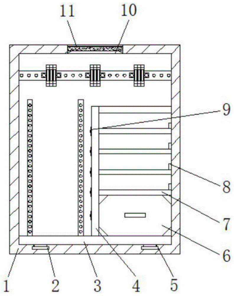 一种可分布排线的计算机网络通信柜的制作方法