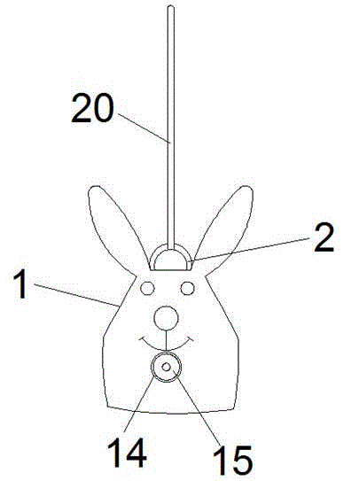 一种可吊挂的兔子陶瓷吊坠的制作方法