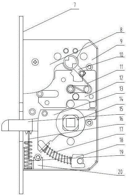 船用斜轨道驾驶室移门锁的制作方法