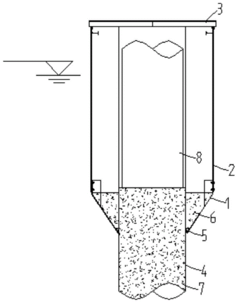 装配式水下桩柱墩身施工结构的制作方法