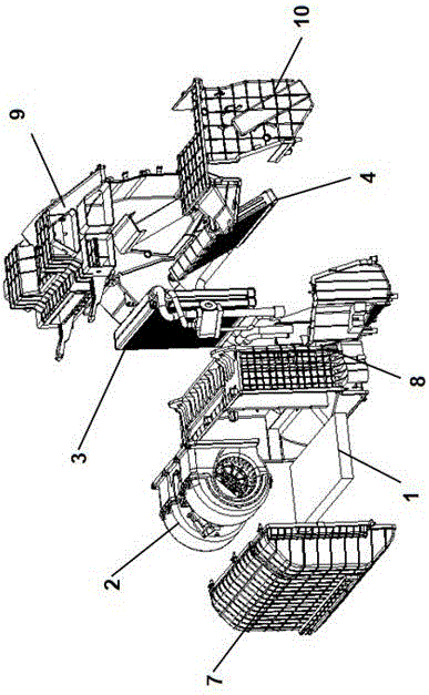 一种鼓风机偏置式车用HVAC总成的制作方法