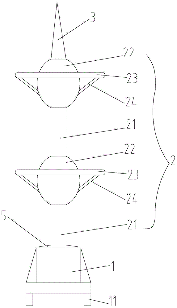 一种用于仿古建筑上的避雷针的制作方法