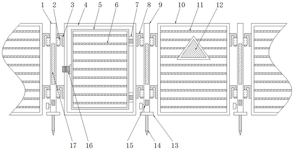 一种建筑工程施工护坡用的安全围栏的制作方法