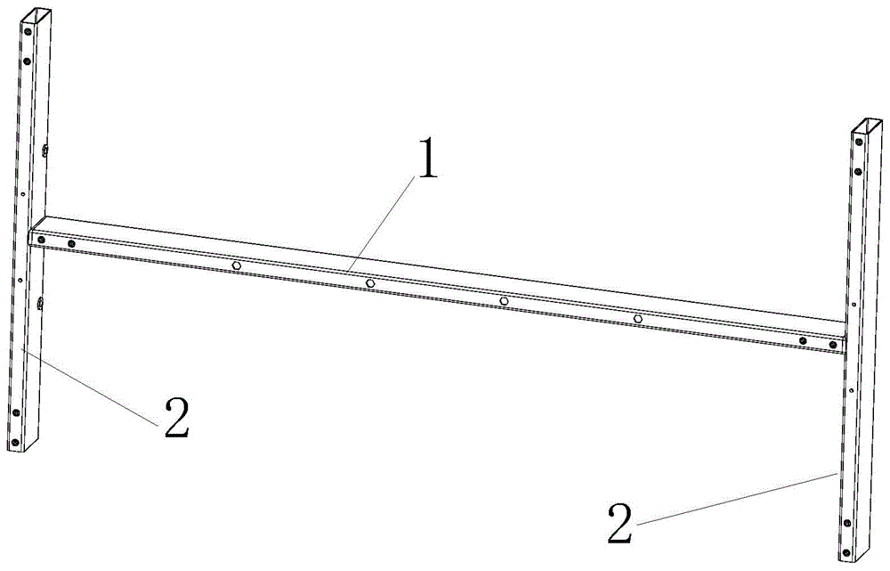 一种用于连接升降桌衡梁和腿连接柱的结构的制作方法