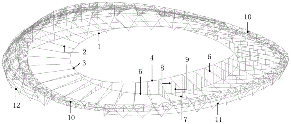 车辐式单、双层混合索网结构的制作方法