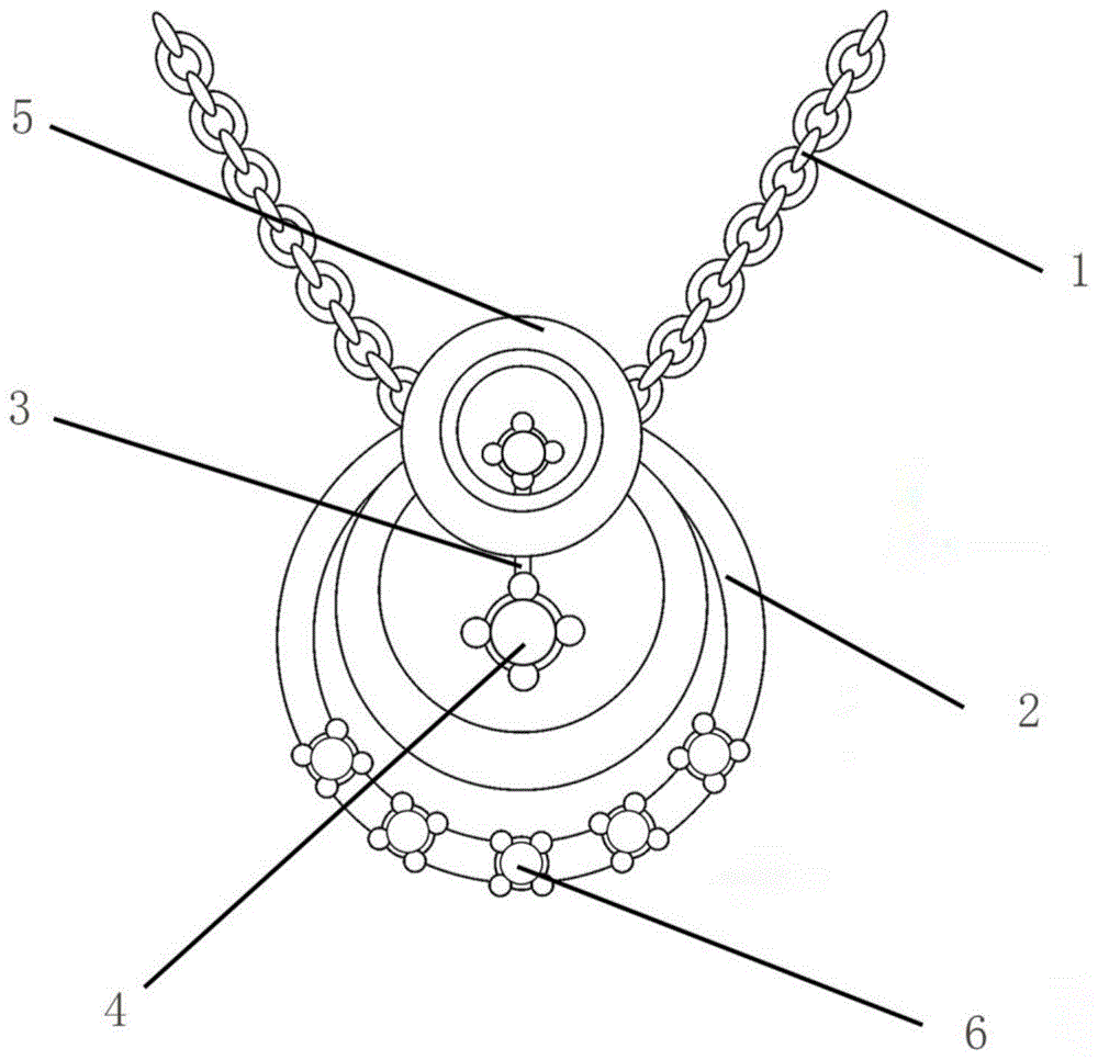 一种项链摇摆吊坠的制作方法