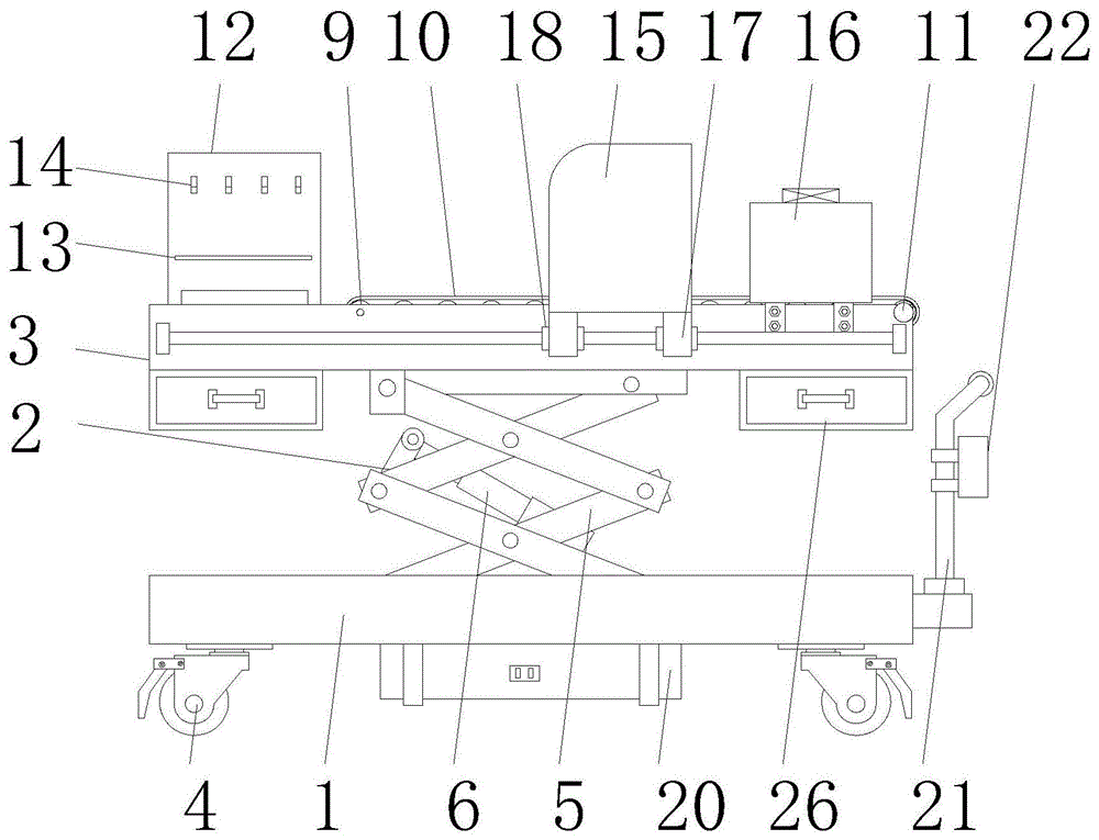 一种服装印花用多功能工作台的制作方法