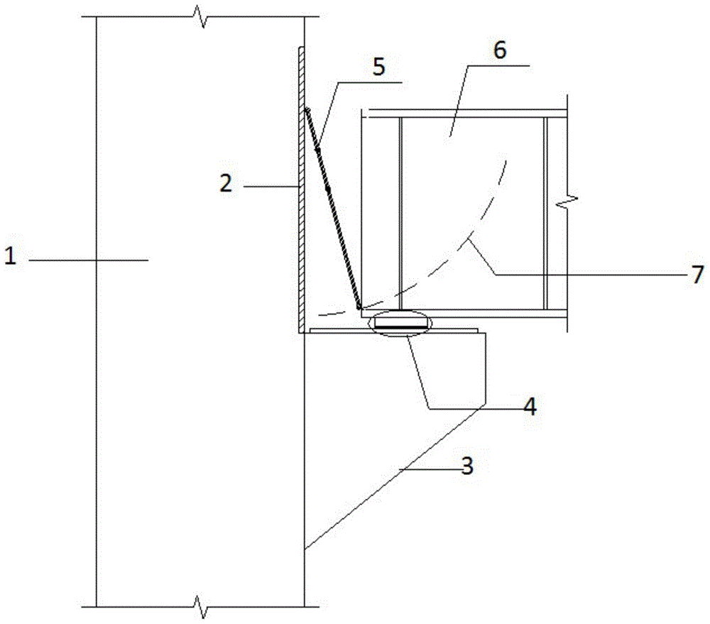 一种滑移支座大震防脱落节点结构的制作方法