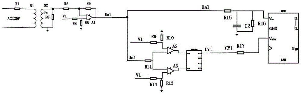 一种内嵌式馈线终端残压检测电路的制作方法