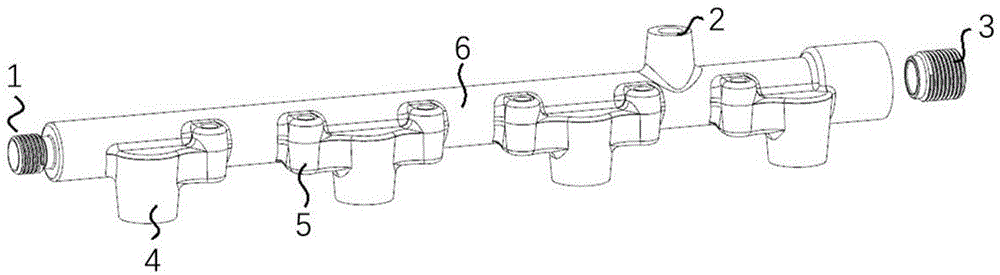 燃油分配管及其连接孔的加工方法与流程