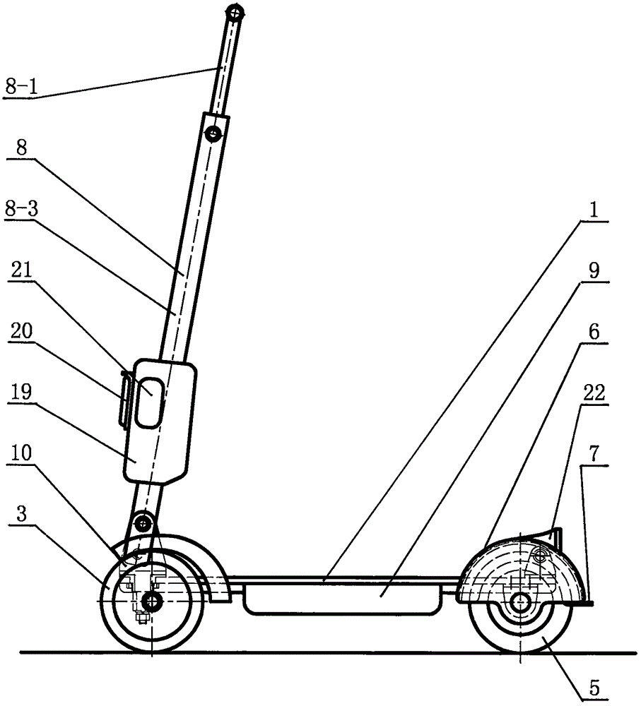 拉杆式折叠电动车的制作方法