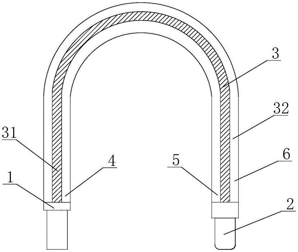 一种U形锁锁梁结构的制作方法