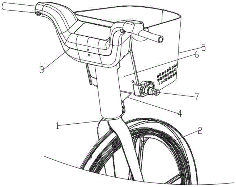 一种带链条锁的电动自行车前叉组件的制作方法