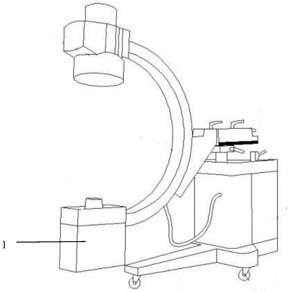 血管造影机c臂球管发生器防撞装置的制作方法