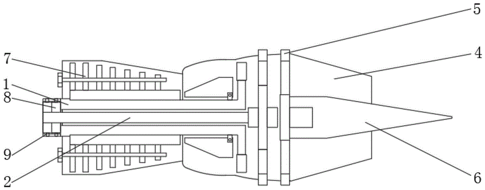 螺旋推进器桨毂连接轴结构的制作方法