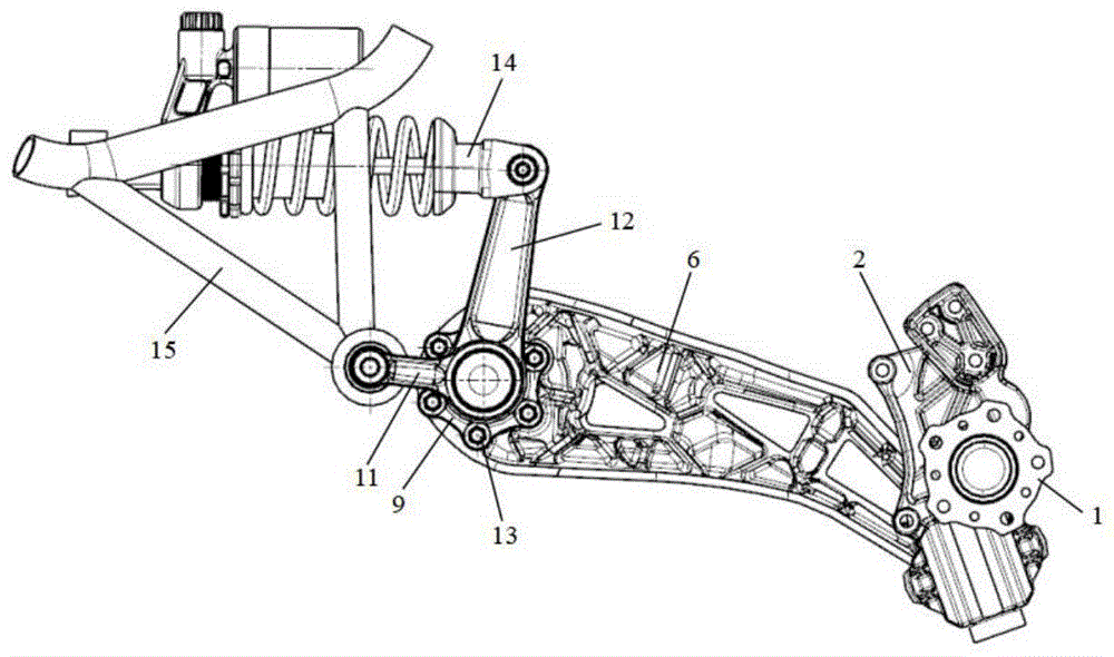 一种单减震器式摩托车前悬挂装置的制作方法
