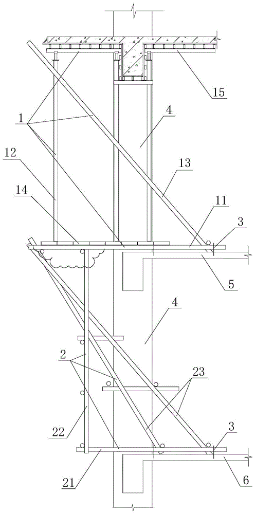 挑檐模板支撑装置的制作方法