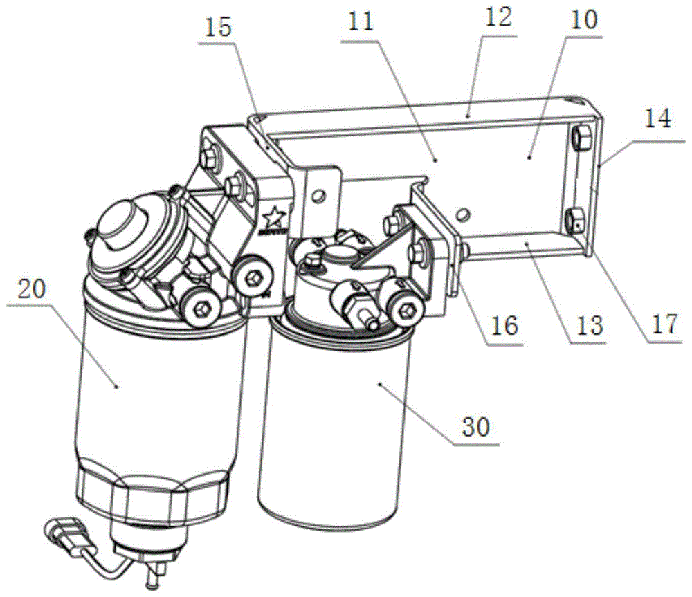 一种油水分离器与燃油滤清器安装总成的制作方法