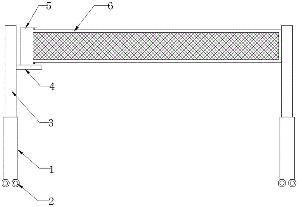 一种体育锻炼用的羽毛球训练网架的制作方法