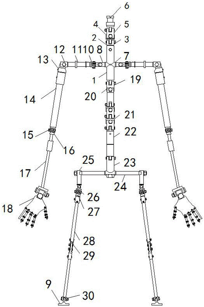一种弯曲灵活的仿真型人偶骨骼支架的制作方法