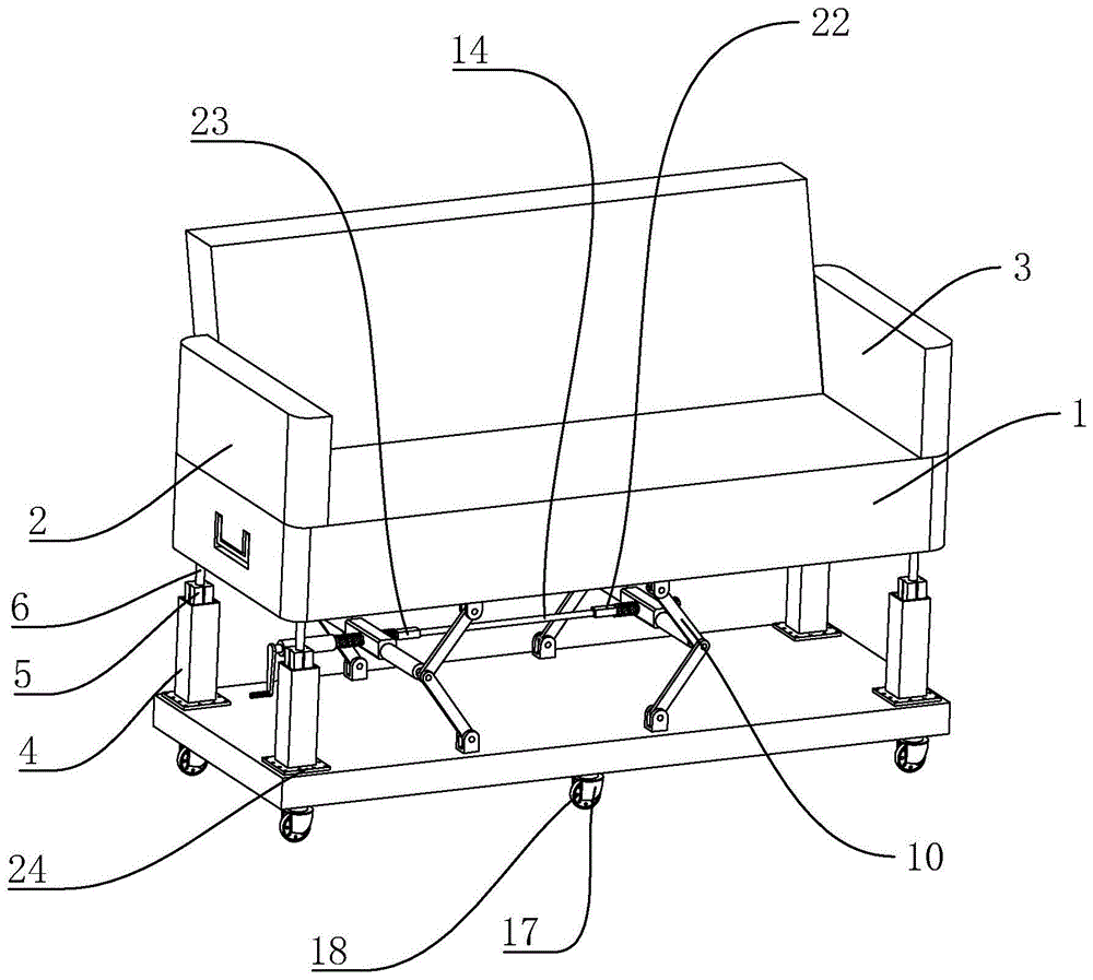 一种可自由移动升降沙发的制作方法