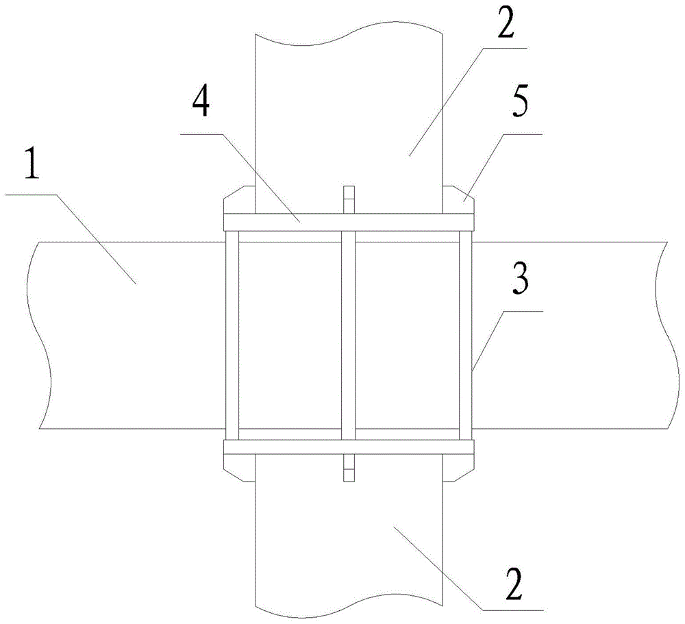 十字形支撑钢管节点连接结构的制作方法