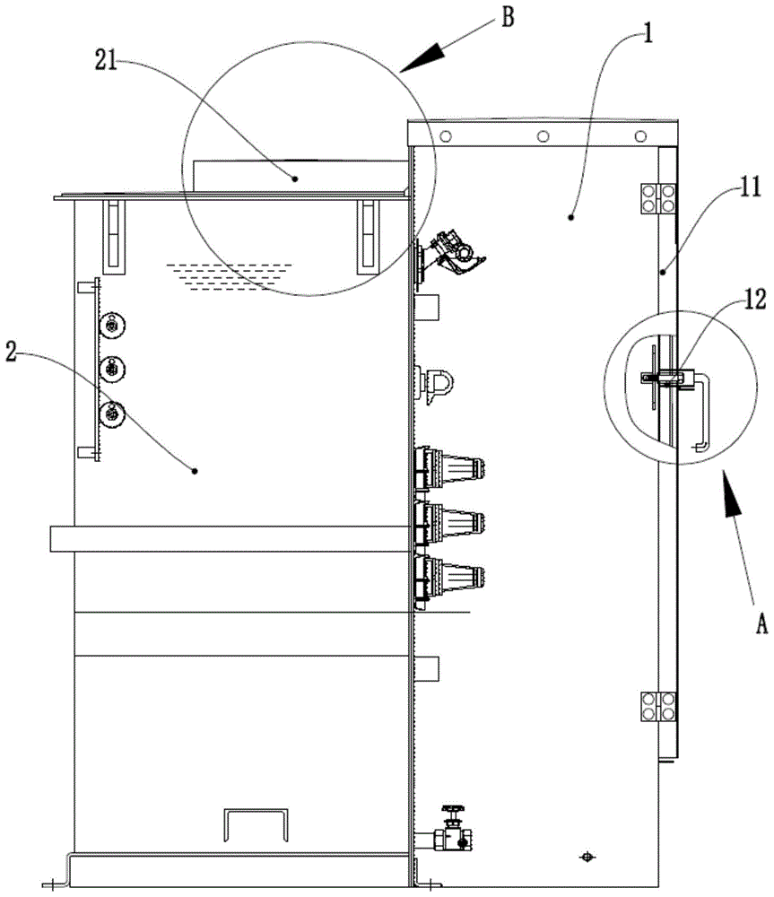一种三相组合式变压器高低压仓室防盗结构的制作方法