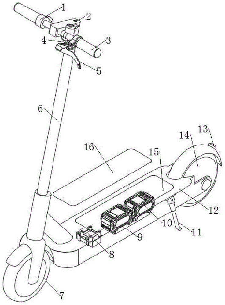 一种方便拆卸电池包的电动滑板车的制作方法