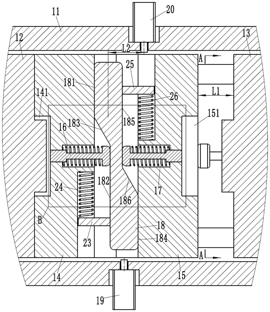 一种双向组合模具的顶出机构的制作方法