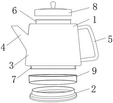 一种电磁炉煮水的玻璃壶的制作方法